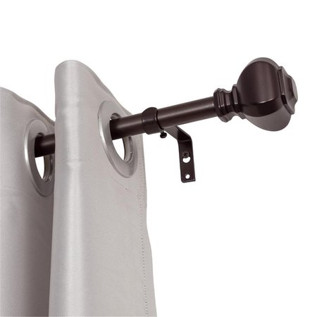 UTOPIA ALLEY Utopia Alley D12RB 0.75 in. Single Decorative Drapery Adjustable Curtain Rods for Windows 28 to 48 in. - Oil Rubbed Bronze D12RB
